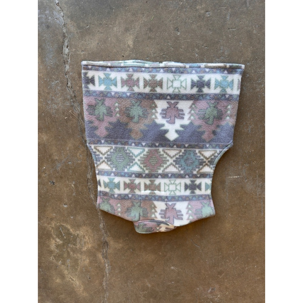 Vintage NY 10018 Southwestern Fleece Vest Mens Medium Geometric Tribal Zip Up - Picture 2 of 3